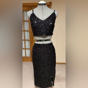 Privy Black Sequin Ensemble